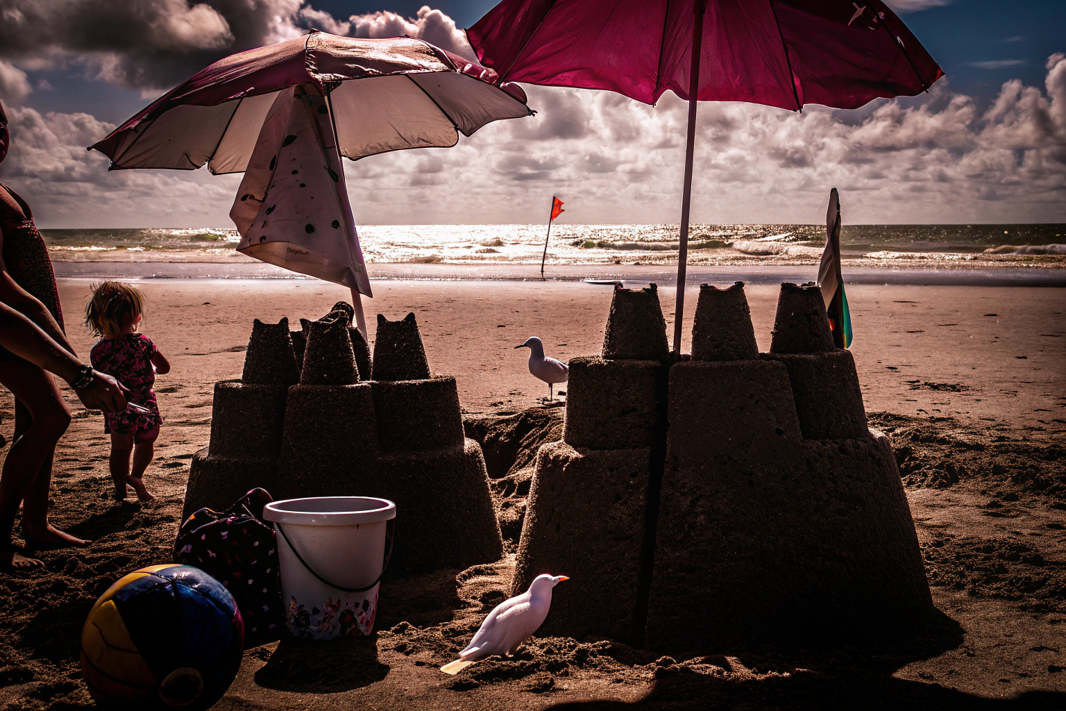 Familie am Nordseestrand