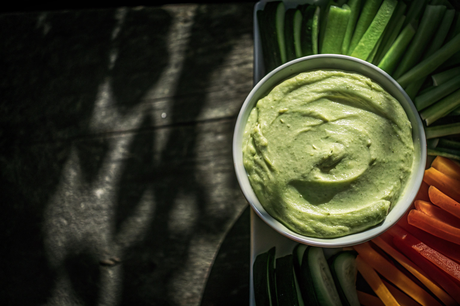 Hummus mit Gemüsesticks