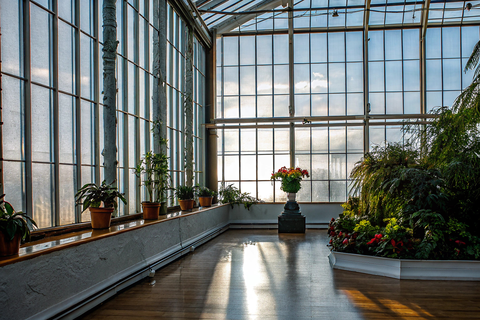 Wintergarten mit Pflanzen