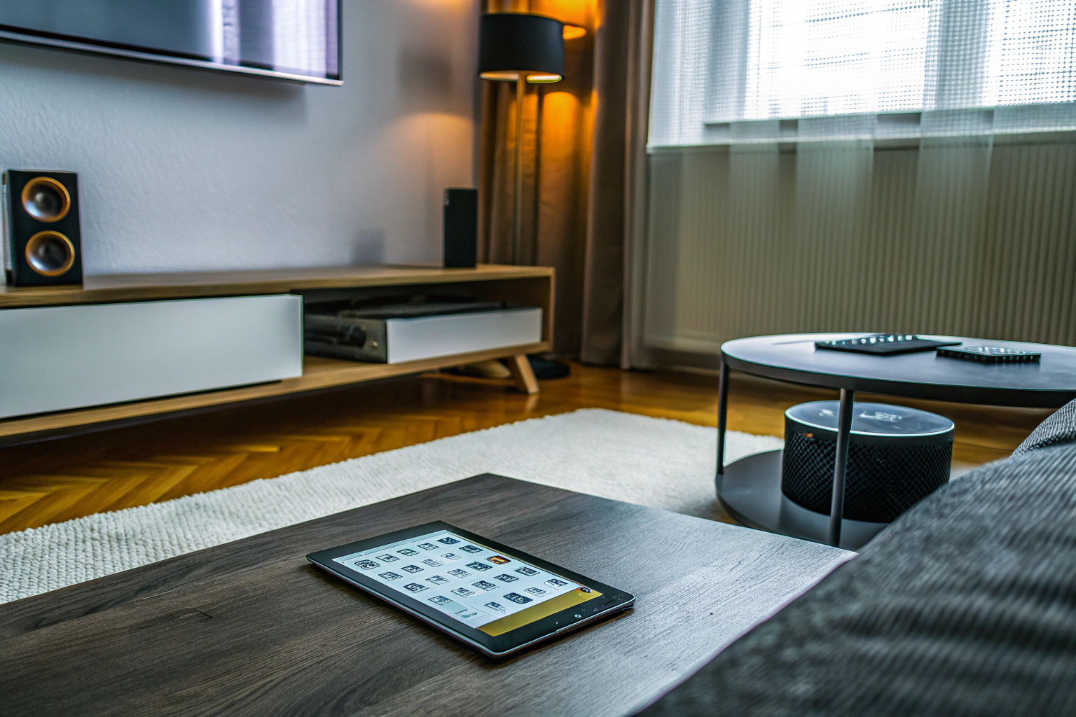 Smart Home Geräte im Wohnzimmer