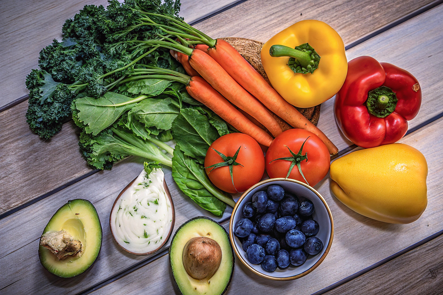 Frische vegane Zutaten