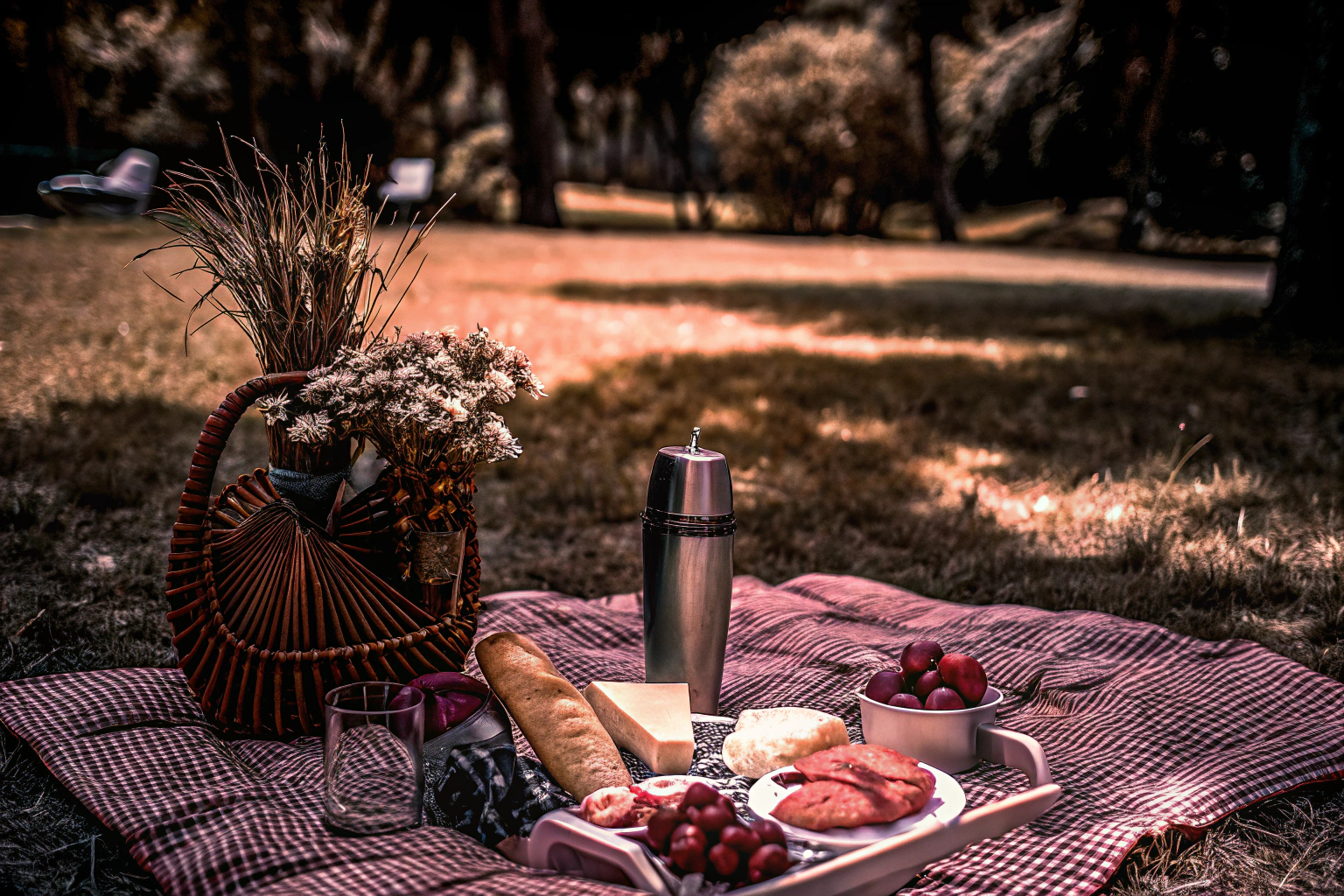 Familienpicknick im Park