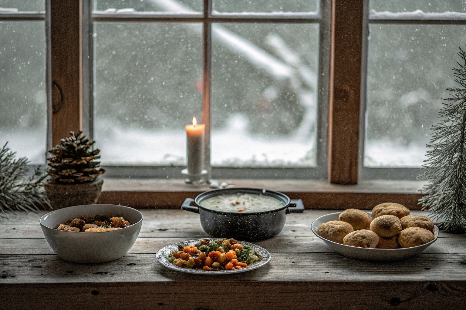 Winterliche Festtafel