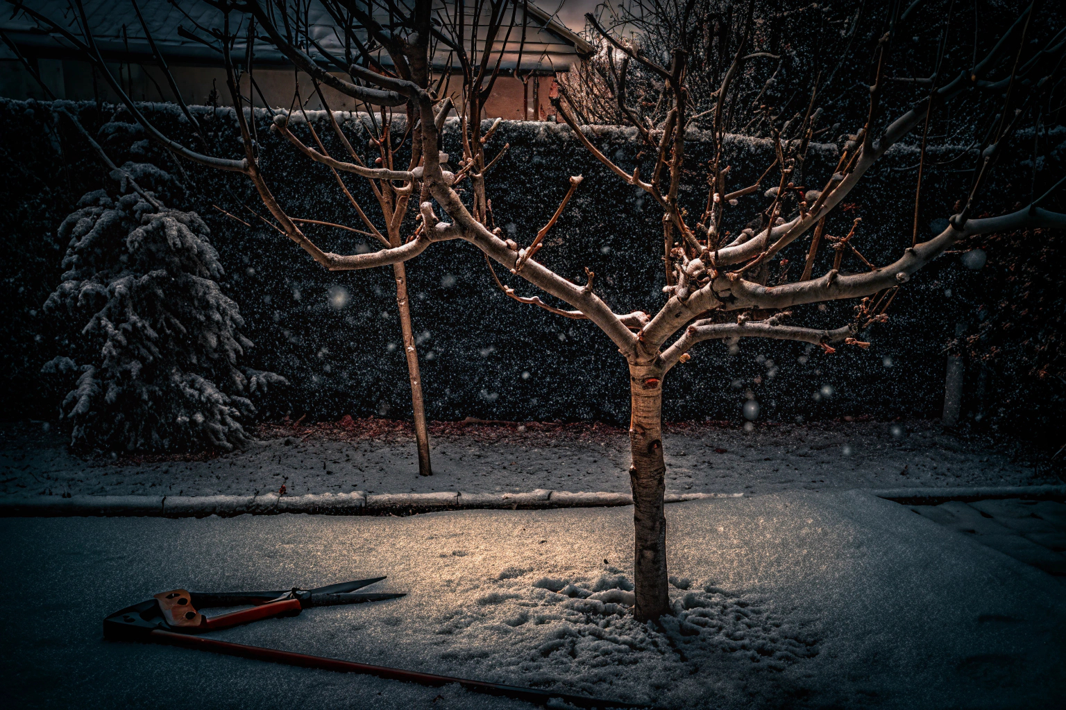 Pflanzenschnitt im Winter