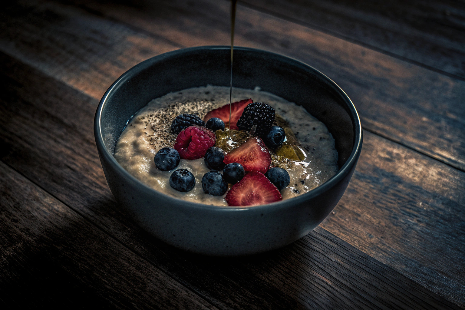 Gesunder Porridge mit Beeren