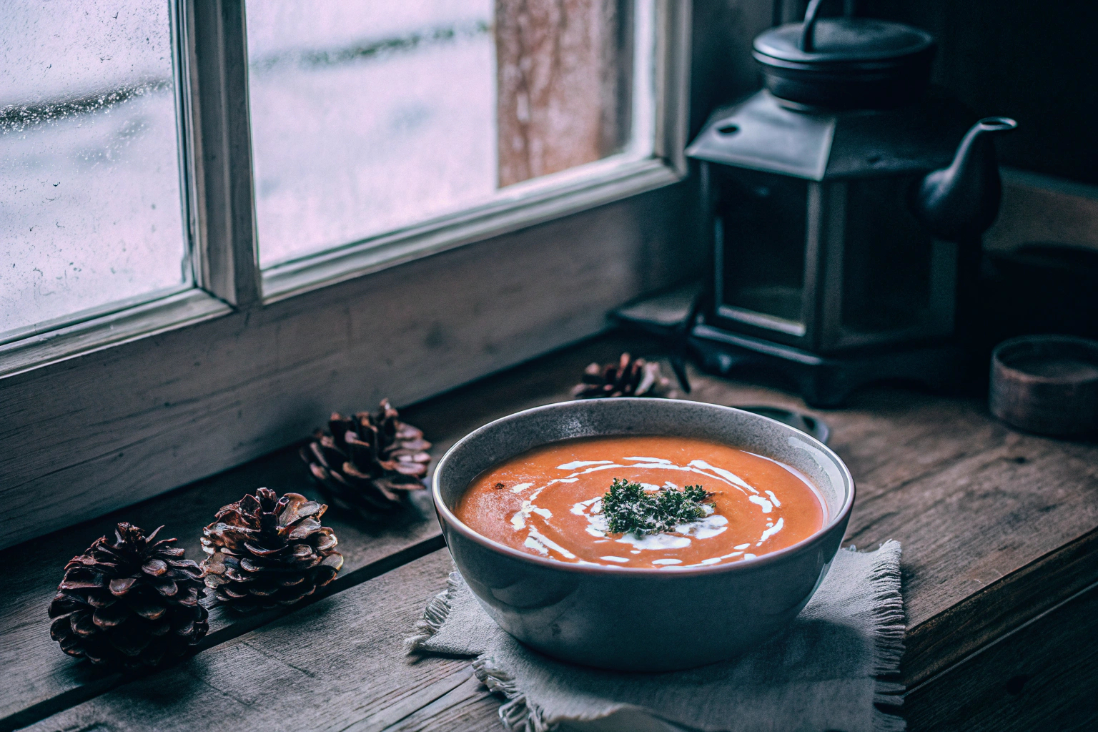 Warme Suppe als Wintergericht