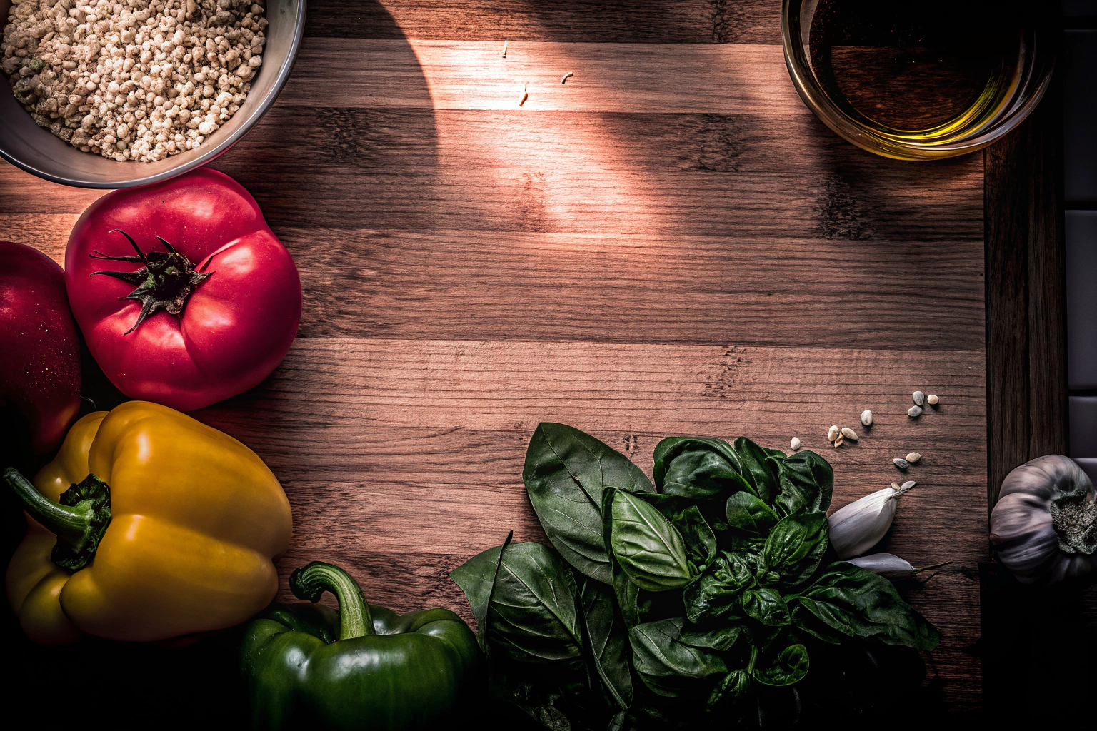 Frische Zutaten für ein schnelles Abendessen