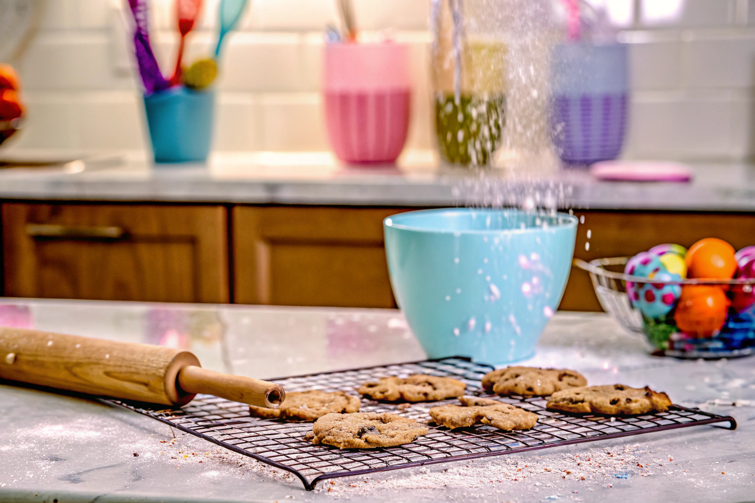 Kinder backen mit Eltern