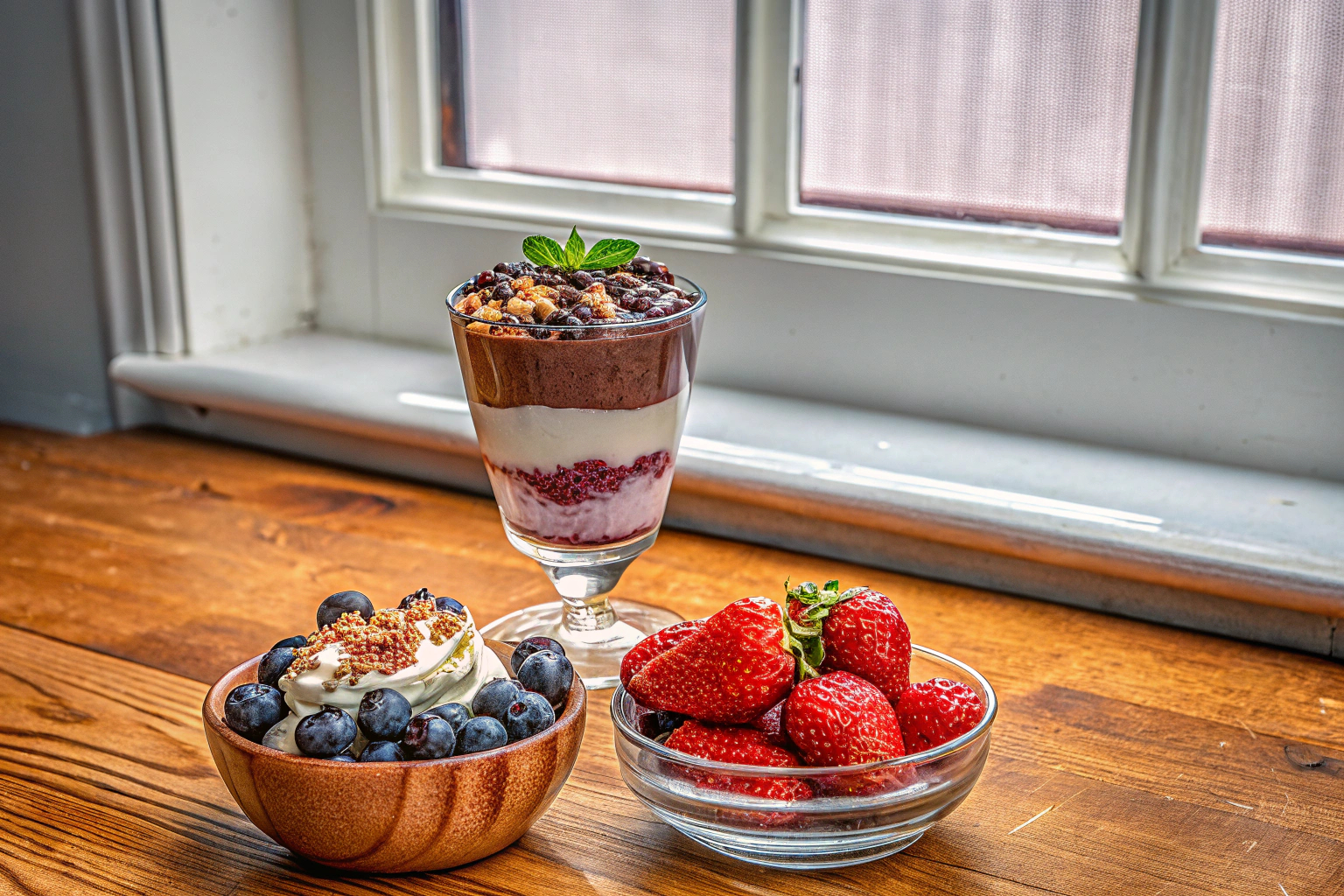 Gesunde Desserts mit frischen Früchten