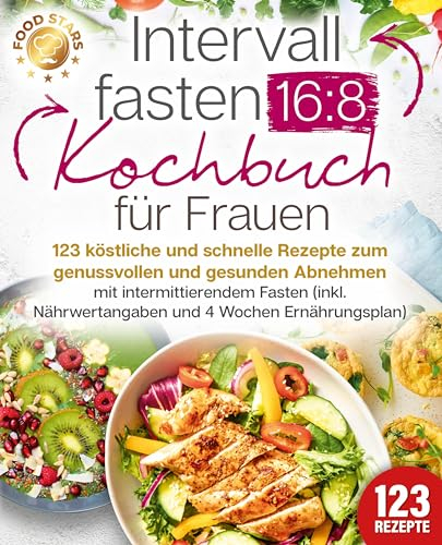 Intervallfasten 16:8 Kochbuch für Frauen: 123 köstliche und schnelle Rezepte