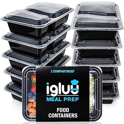 [10er Pack] 2-Fach Meal Prep Container Von Igluu