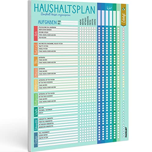 PACKLIST® Haushaltsplan Putzplan