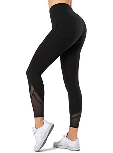 Yvette Sport Leggings Damen high Waist mit Mesh