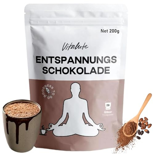 EntspannungsSchokolade - Kakao mit Baldrian Ashwagandha und Gaba