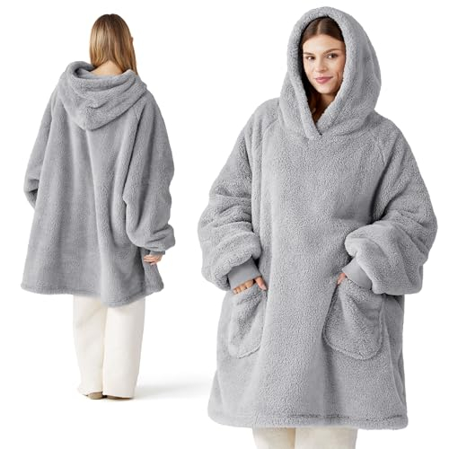 BEDSURE Hoodie Decke mit Ärmeln