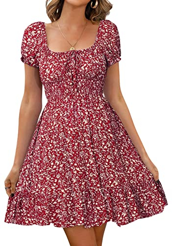 Livonmone Damen Kleid Lässig Sommerkleid