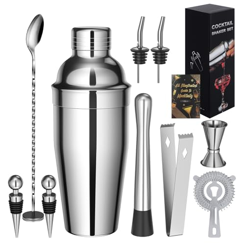 Sosayet Cocktail Shaker, 10-teiliges Edelstahl Cocktail Set