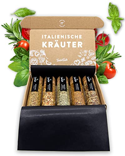 TIMBER TASTE® 5 Italienische Kräuter Gewürze Set