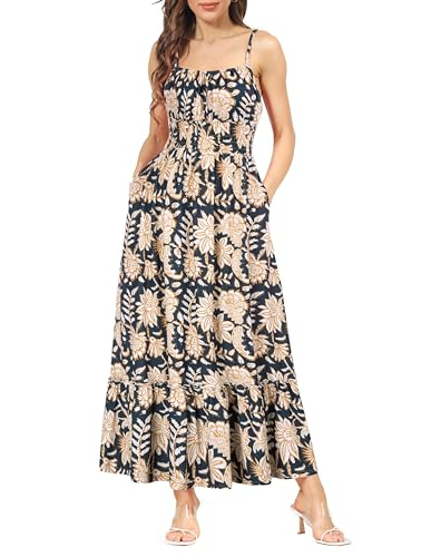 Boho Kleid Damen Maxikleid Ärmellos