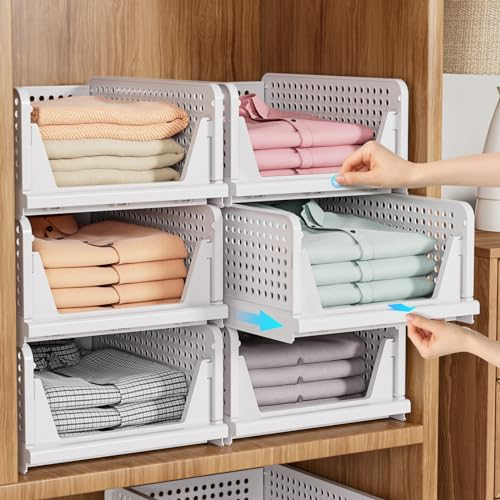 SNSLXH 5 Pack Stapelbar Schrank Organizer