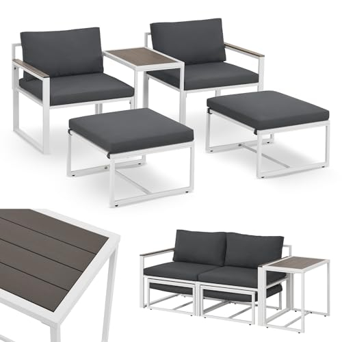 Juskys Gartenmöbel Sofa Set 5-teilig Bari