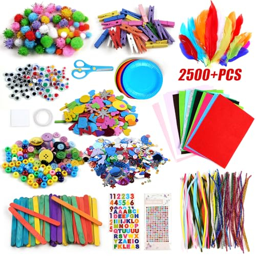 HOTUT 2500+ Pcs Bastelset Kinder