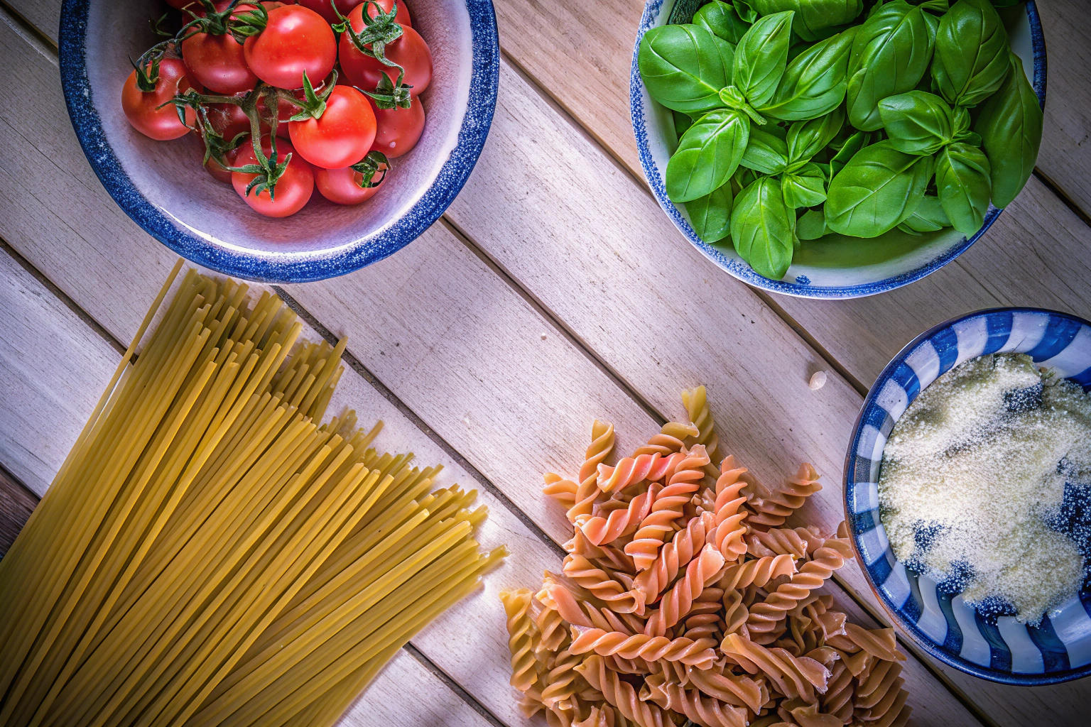 Verschiedene Pasta-Sorten