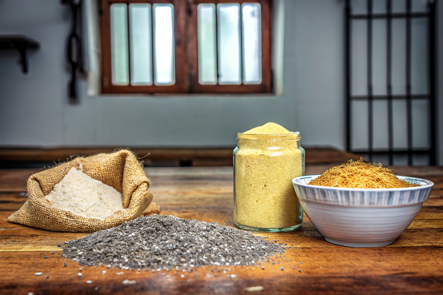 Glutenfreie Mehlsorten und Bindemittel