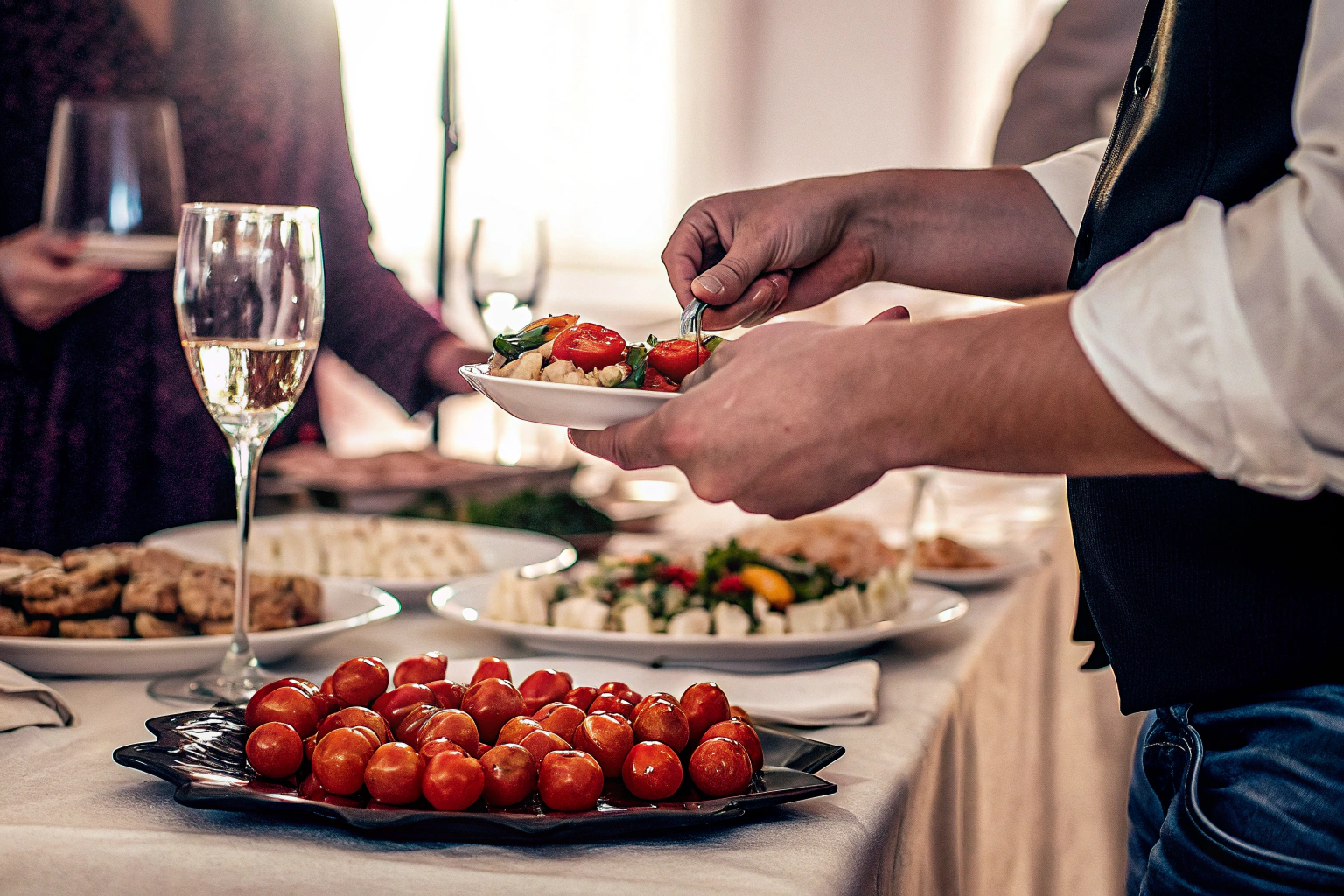 Kulinarische Gerichte für Dinnerparty