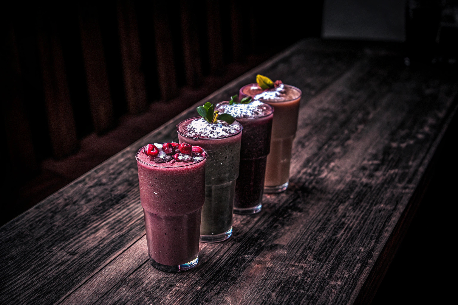 Winter Smoothies in Gläsern