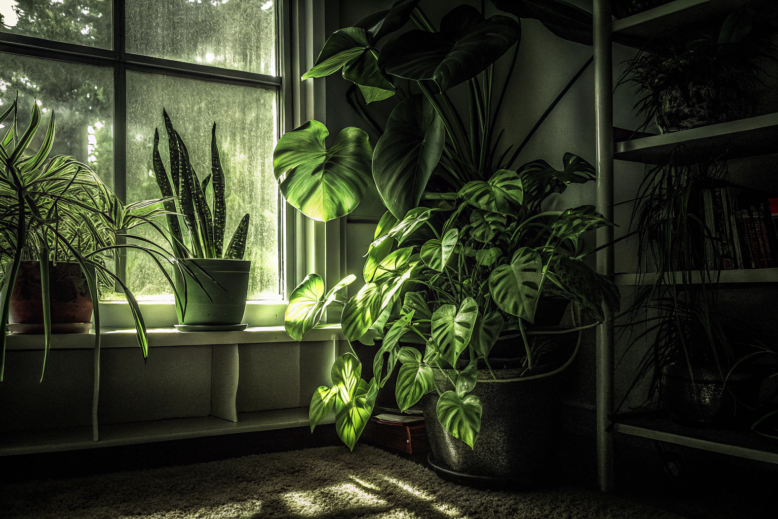 Zimmerpflanzen im Wohnzimmer